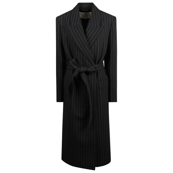 Acne Studios Women Long Coat With Belt At The Waist